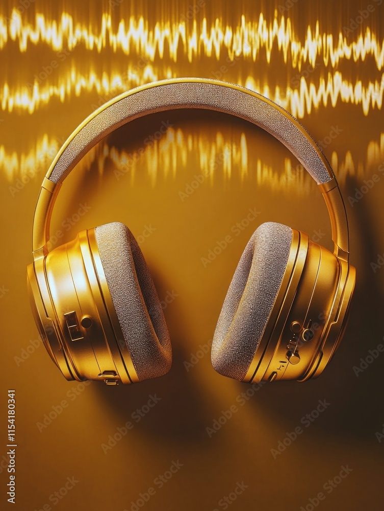 Fototapeta premium Headphones on table