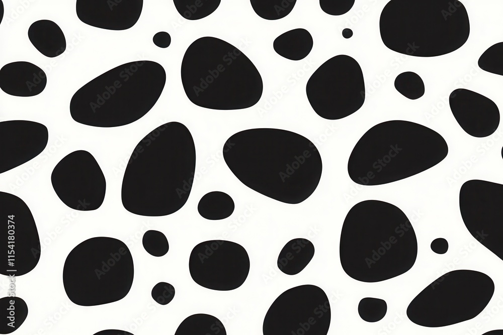 Black and White Abstract Pattern Featuring Irregular Shapes on Light Background Black and White Abstract Pattern Featuring Irregular Shapes on Light Background