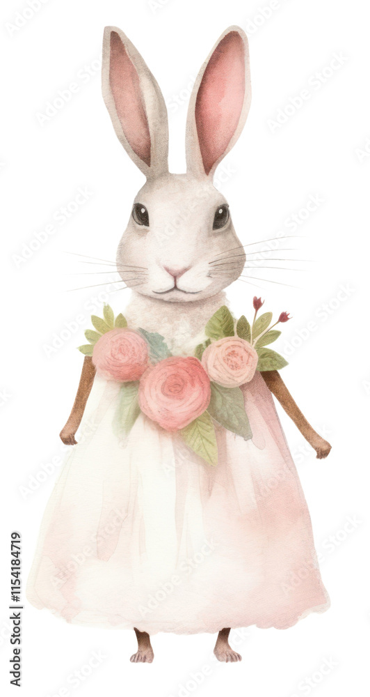 Fototapeta premium PNG Cute rabbits wedding animal rodent mammal.
