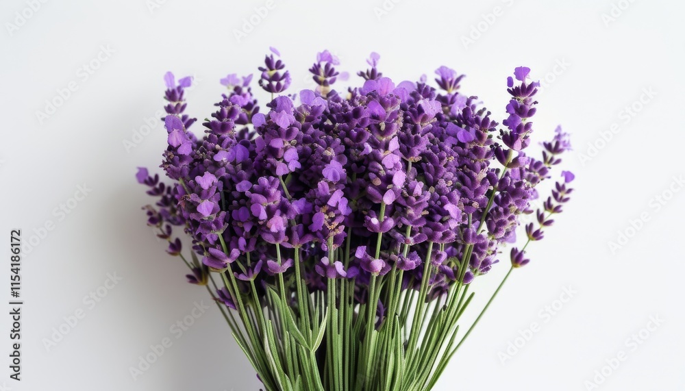 Naklejka premium Bunch of Fresh Lavender Flowers with Soft Background in Topaz Color Scheme