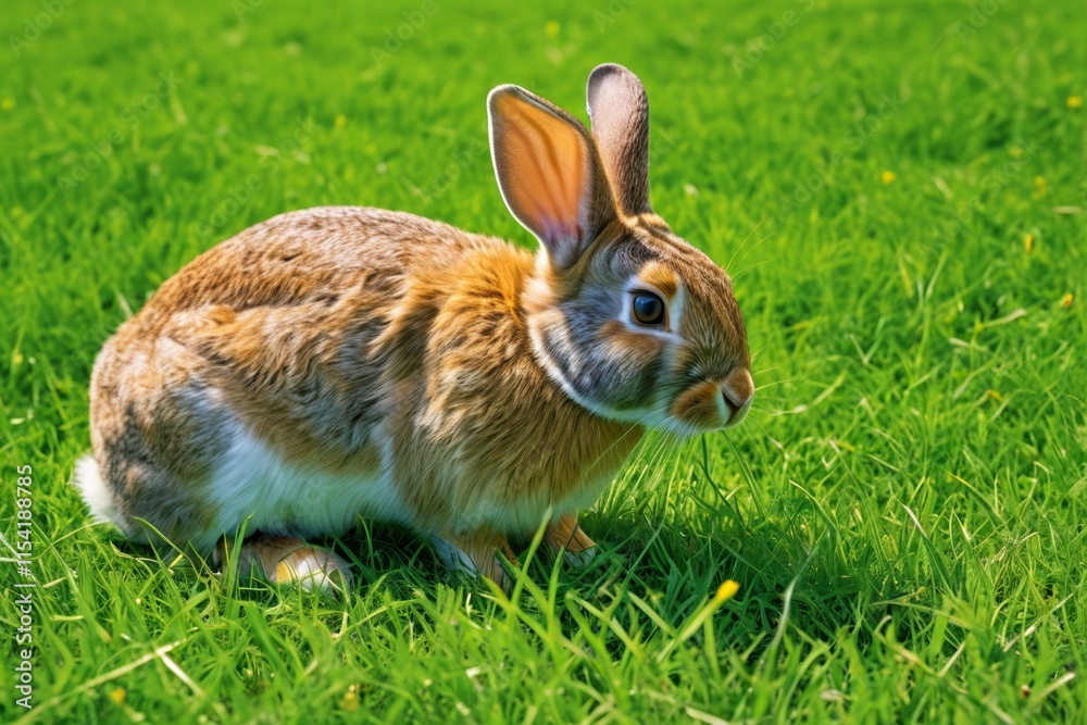 there is a rabbit that is sitting in the grass there is a rabbit that is sitting in the grass