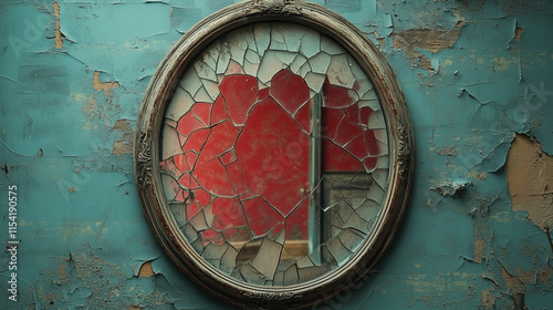 Decay Mirror Old Crazed Wall Mirror Abandoned