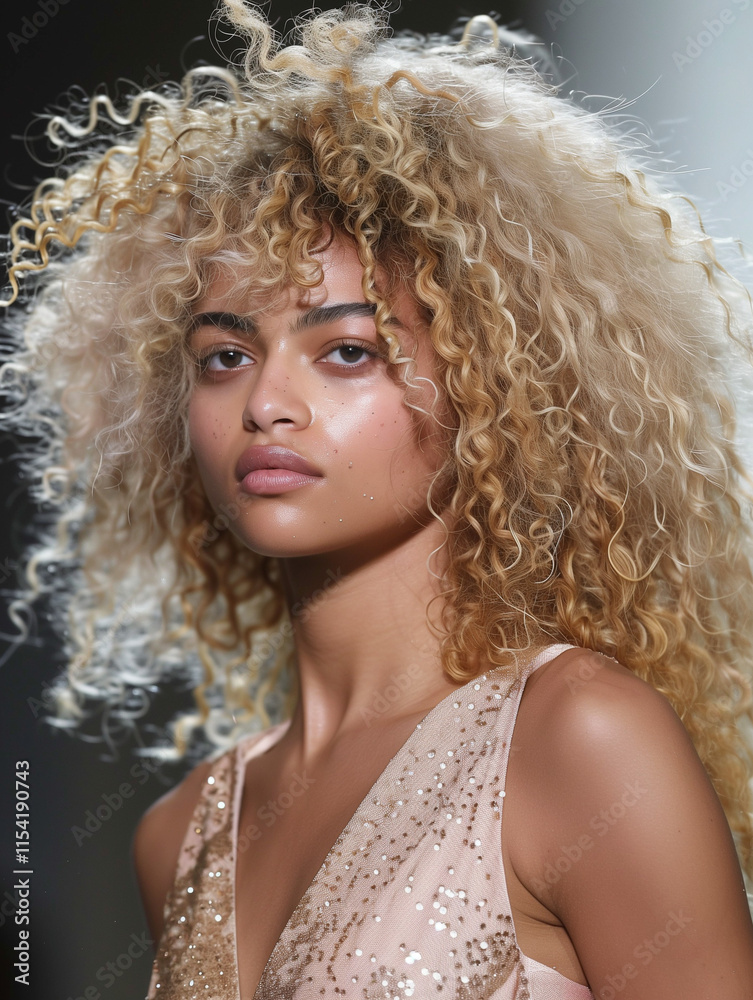 Fototapeta premium Portrait of a woman at catwalk