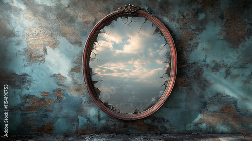 Decay Mirror Old Crazed Wall Mirror Abandoned