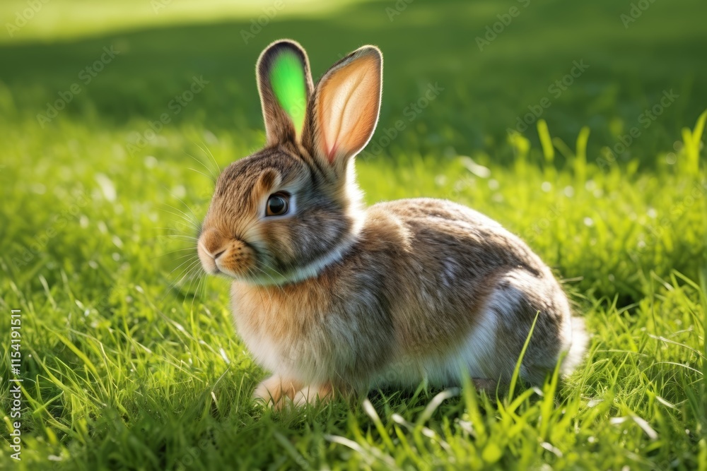 there is a rabbit that is sitting in the grass there is a rabbit that is sitting in the grass