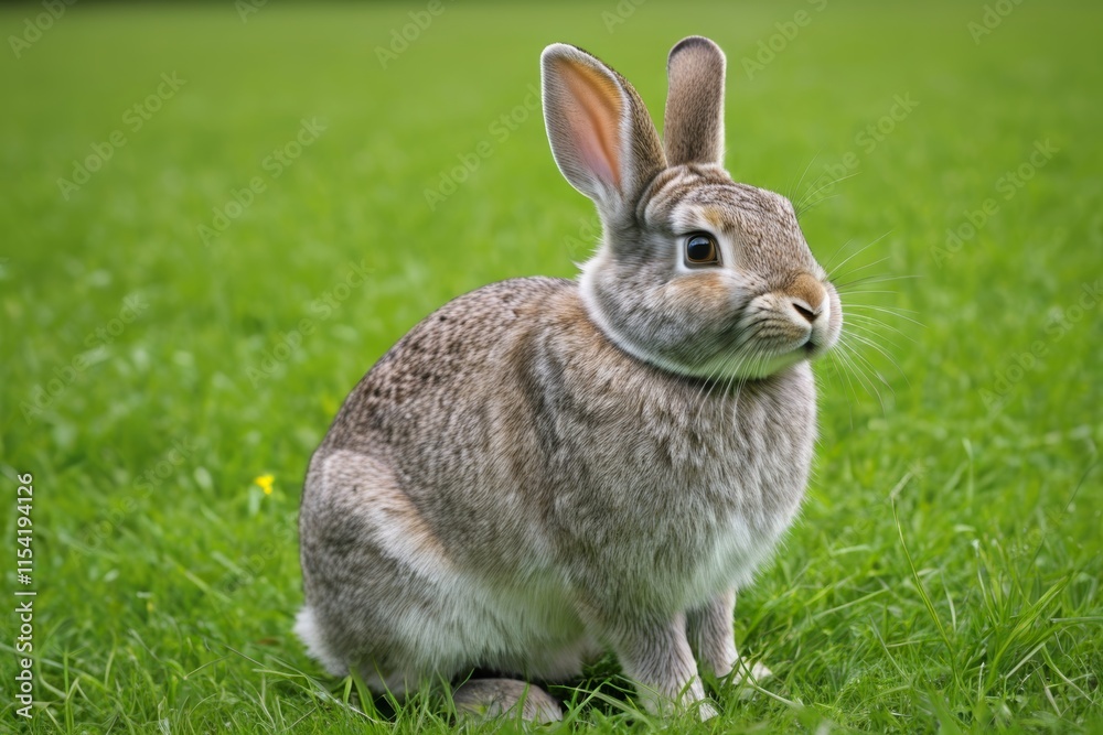 there is a rabbit that is sitting in the grass there is a rabbit that is sitting in the grass