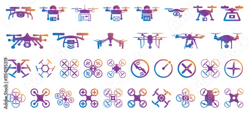Drone icon set