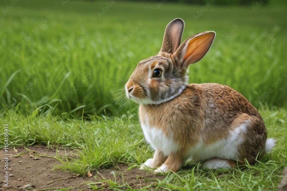 there is a rabbit sitting in the grass in the field there is a rabbit sitting in the grass in the field