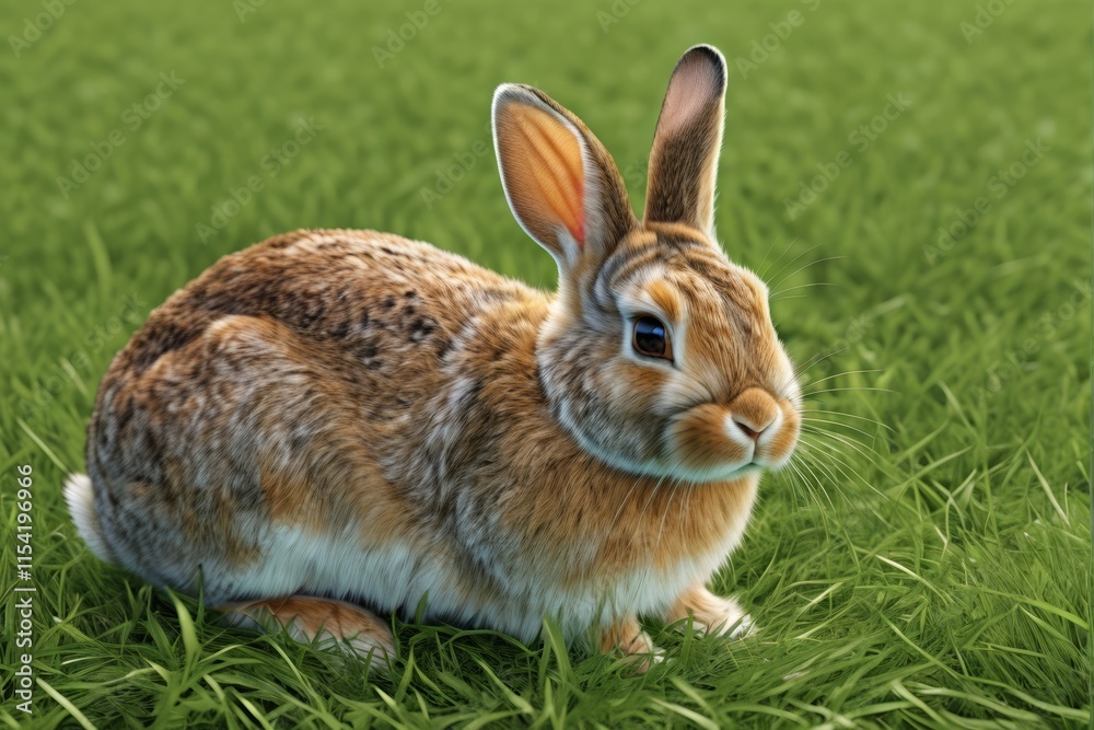 there is a rabbit that is sitting in the grass there is a rabbit that is sitting in the grass