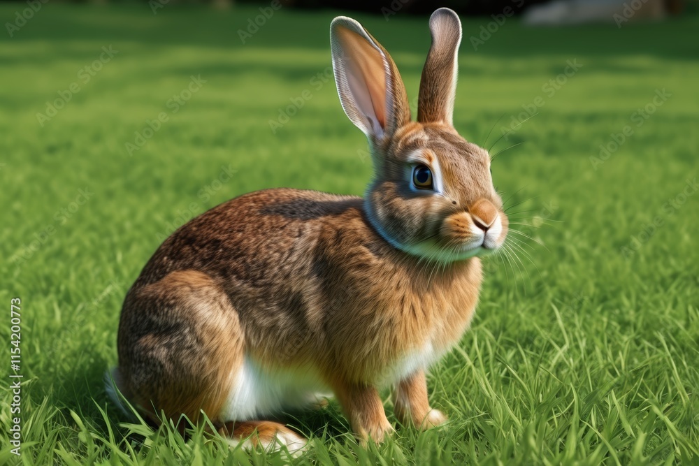there is a rabbit that is sitting in the grass there is a rabbit that is sitting in the grass