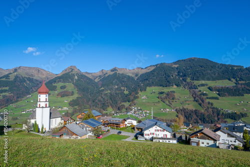 The village of Raggal in the Gross Walsertal, State of Vorarlberg, Austria. photo