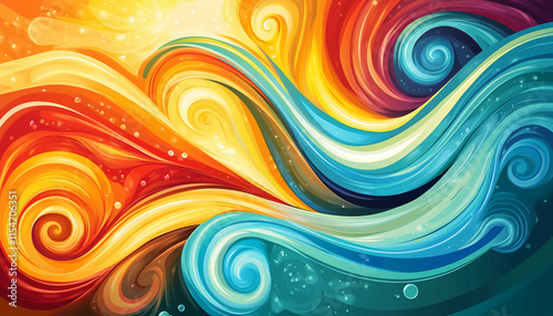 Abstract Gradient Waves with Bright Swirl Elements