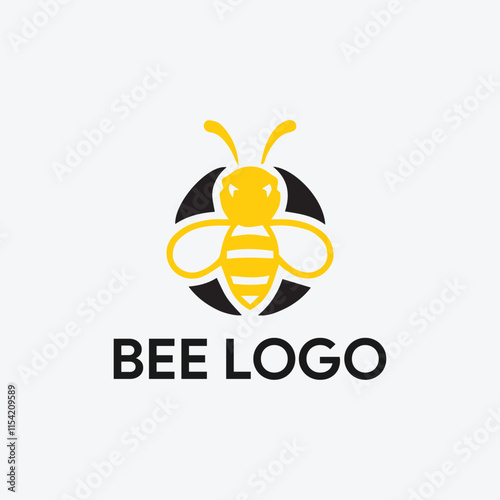 organic honey bee logo design vector format