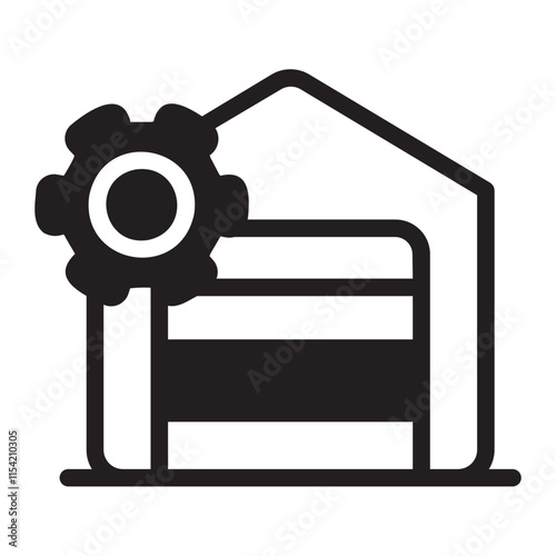 garage glyph icon