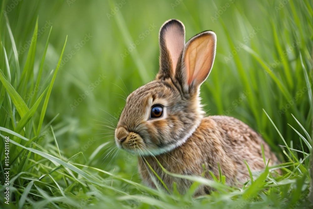 there is a rabbit that is sitting in the grass there is a rabbit that is sitting in the grass