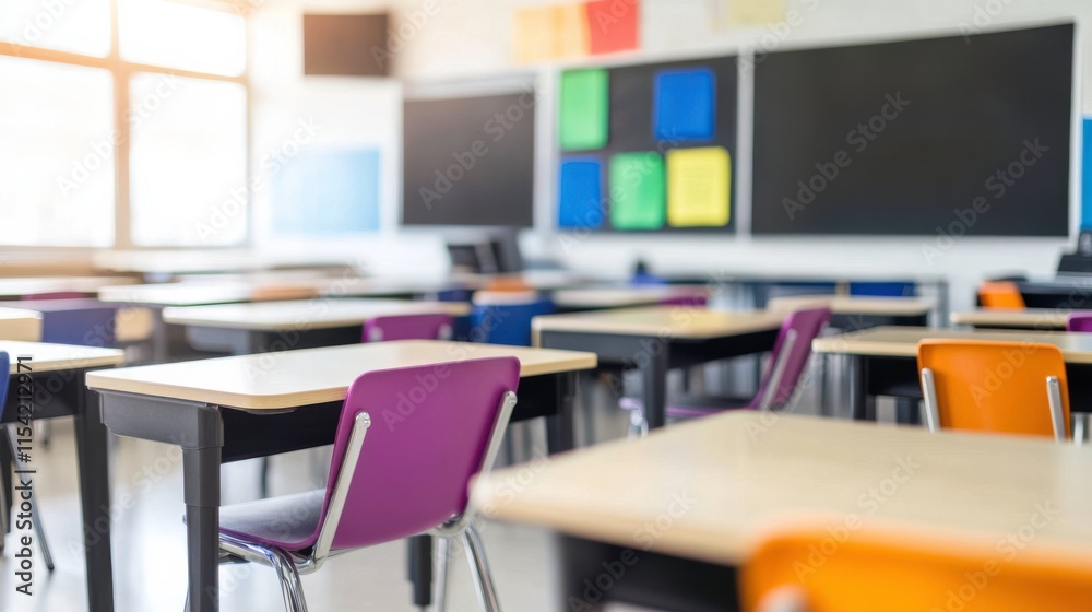 Bright Tech Enhanced Classroom Setup for Learning