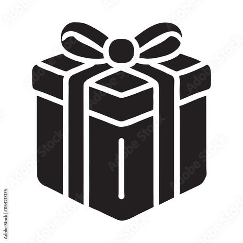 gift box silhouette vector