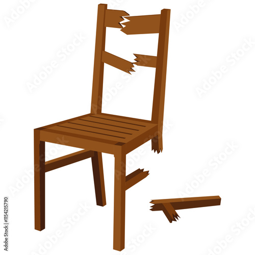 Broken wooden chair, Broken chair repair.