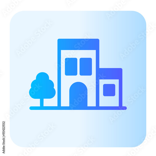 Building  gradient icon