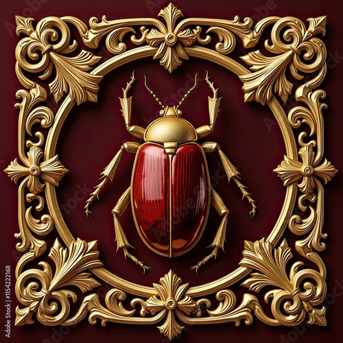 Regal Beetle Ornament, Print for T-shirt photo