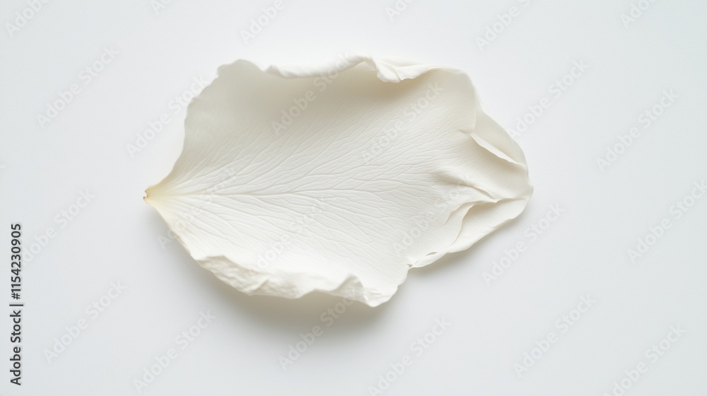 Close-up of a delicate white rose petal for nature and floral design Close-up of a delicate white rose petal for nature and floral design