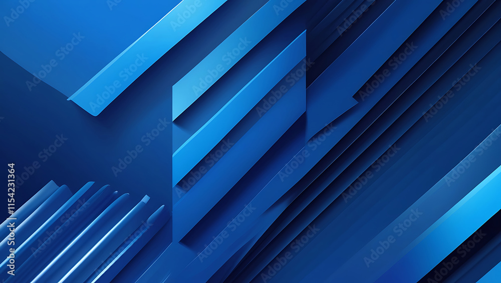 Obraz premium Abstract blue gradient background with diagonal striped