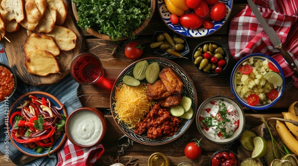 Chilean Independence Day Feast: Traditional Dishes and Patriotic Decorations for Fiestas Patrias Celebration Chilean Independence Day Feast: Traditional Dishes and Patriotic Decorations for Fiestas Patrias Celebration