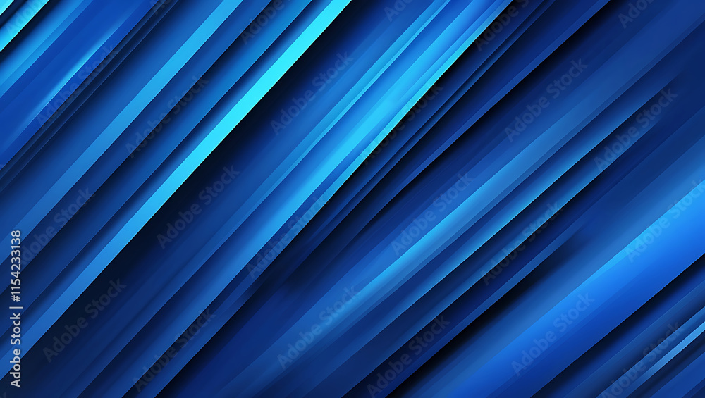 Fototapeta premium Abstract blue gradient background with diagonal striped