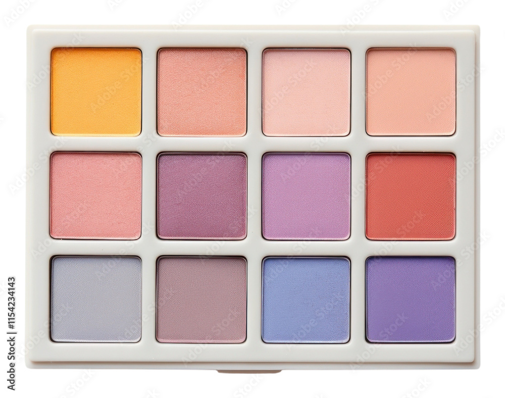 Fototapeta premium PNG Eyeshadow palette white background blackboard cosmetics.