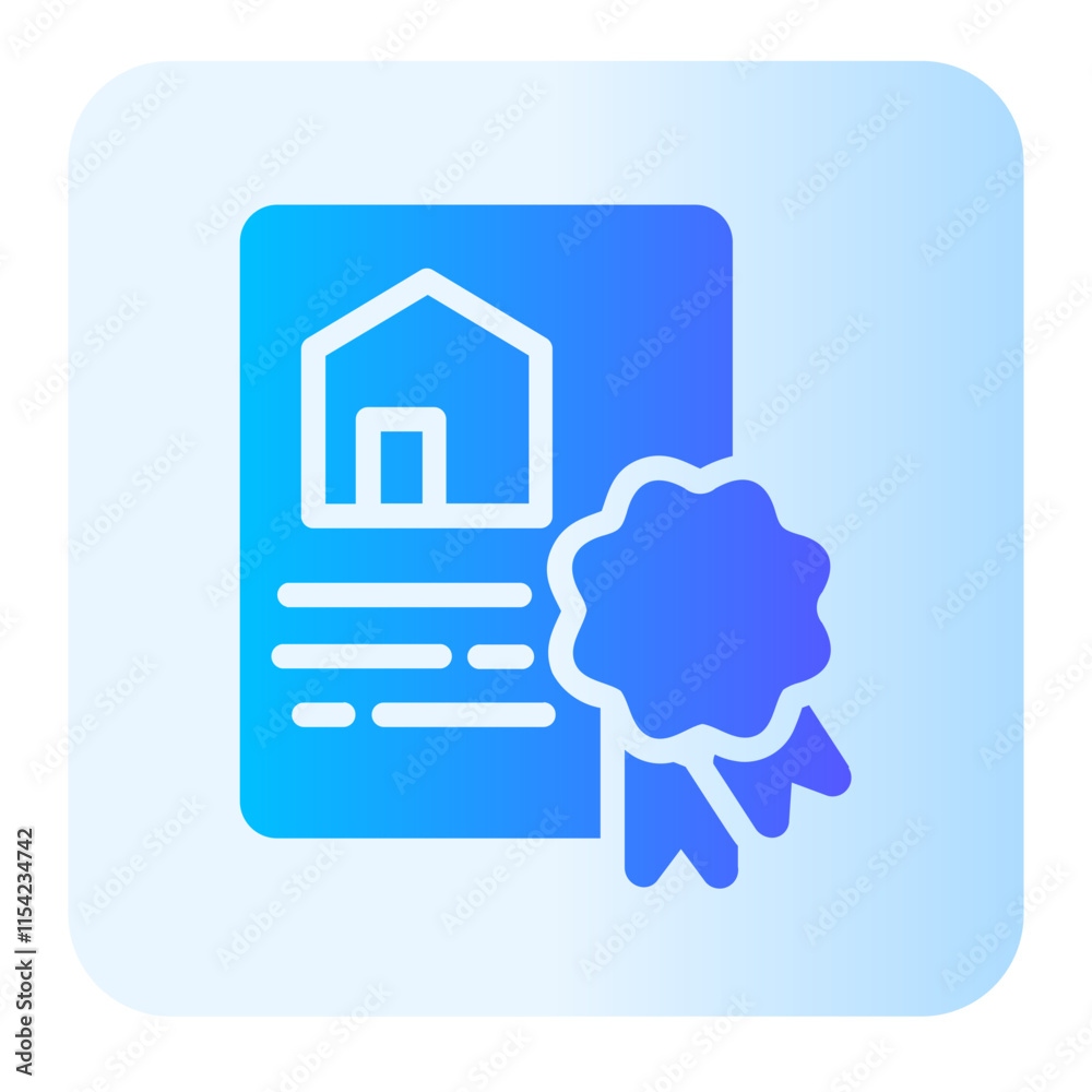 Obraz premium Certification gradient icon