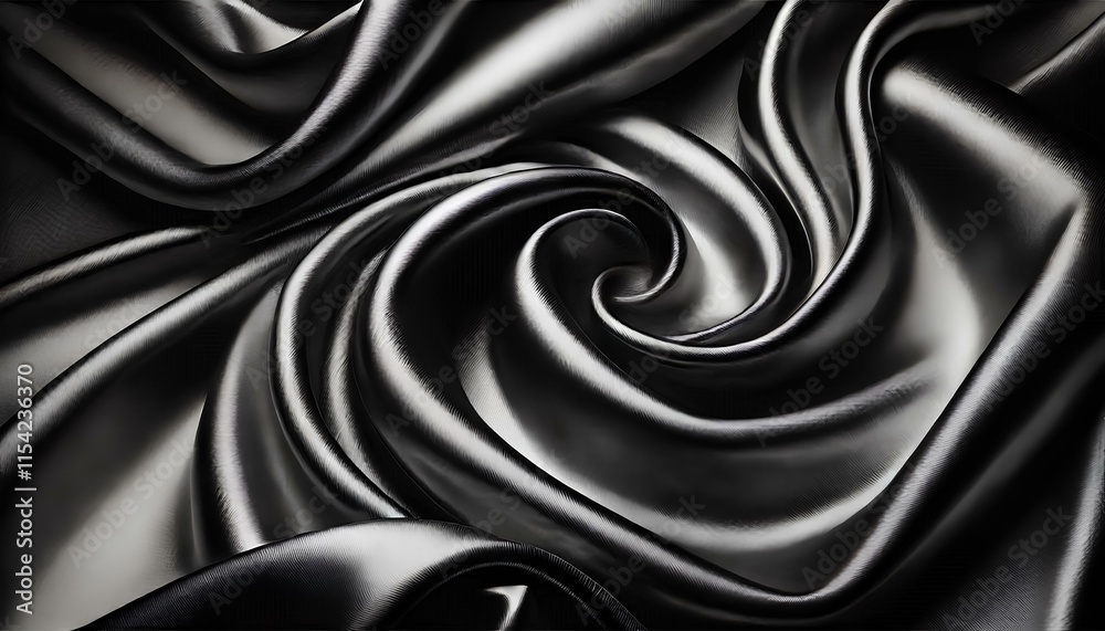 Fototapeta premium Ethereal Glow: Silky Shimmer on a Monochrome Canvas