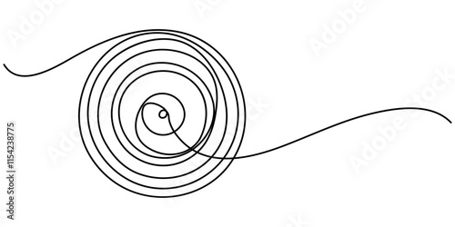 Vinyl LP record in one line art drawing style. Vector illustration, Vinyl record player turntable one line art. Continuous line drawing of analog audio player, retro music turntable vinyl disc jockey.