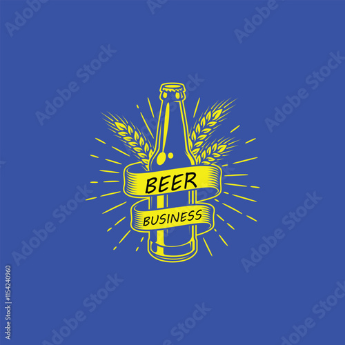 beer logo design vector format