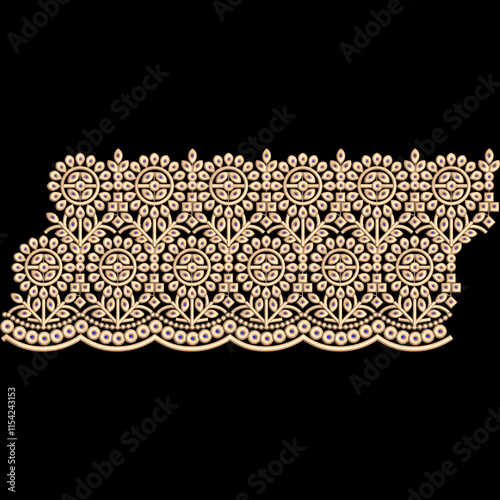 Isolated bouquet embroidery floral motifs leafs leaves ornaments flowers artwork for digital and textile print on fabric.