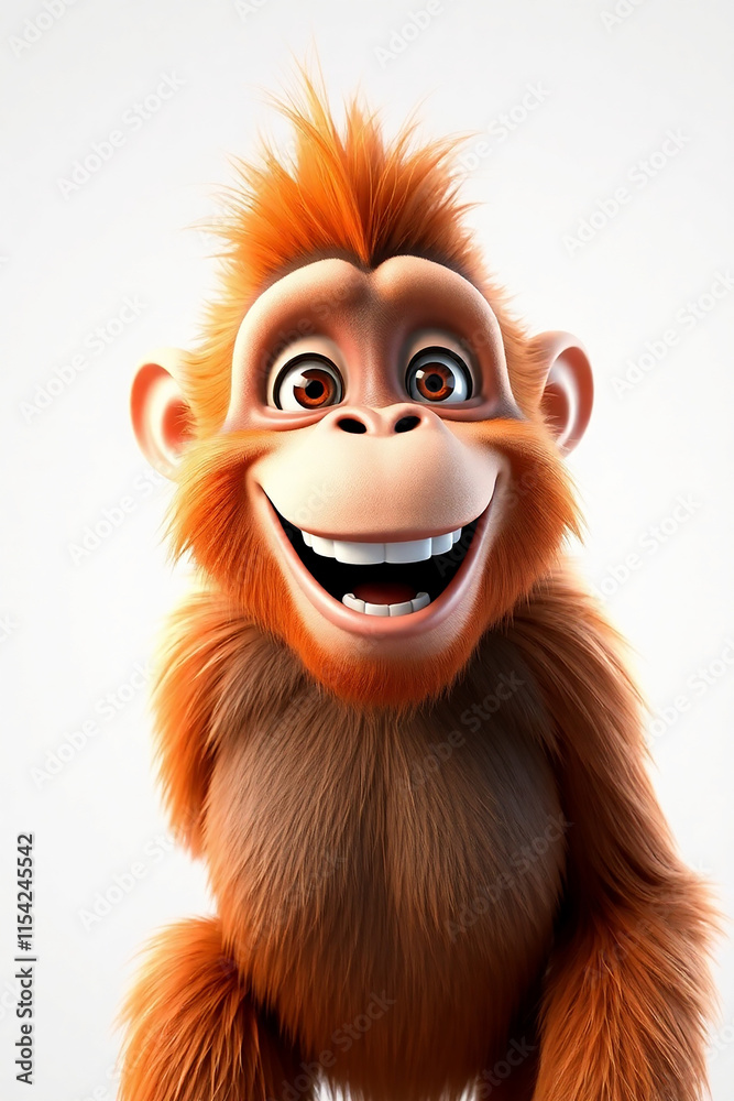 Smiling orangutan portrait. Concept of happiness, joy, and wildlife conservation. Smiling orangutan portrait. Concept of happiness, joy, and wildlife conservation.