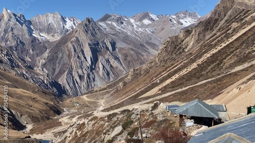 Sheshnag Parvat, a snake-shaped mountain in Uttarakhand, is located on the route to Adi Kailash, between Gunji and Nabidhang photo