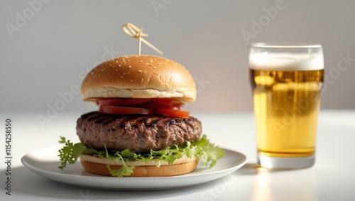 A classic meal beer and burger perfect for a casual night out