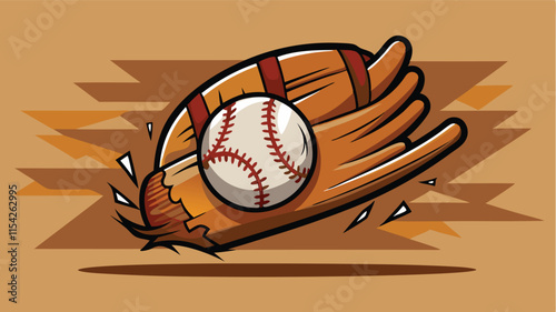 Baseball glove and ball in motion during an exciting game at the ballpark showcasing the thrill of America's favorite pastime