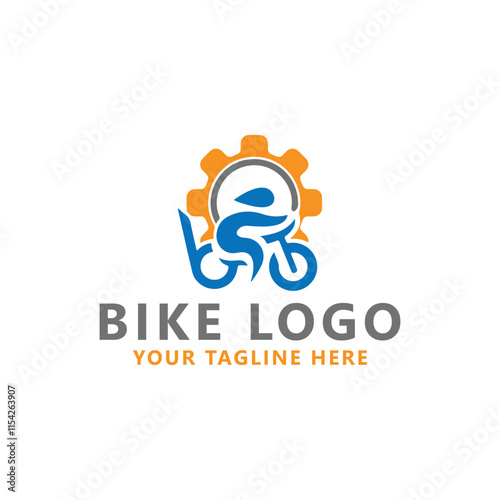 motorbike store logo design vector photo