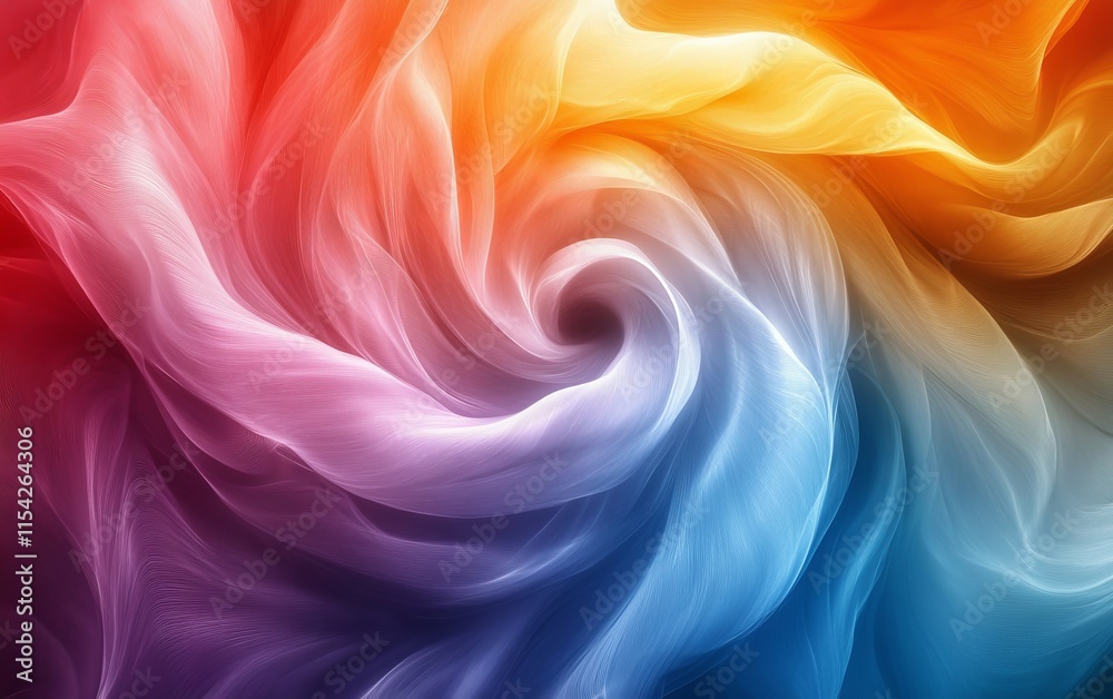 Obraz premium Color Swirls Soft swirling patterns of color blending and flowing. Generative AI