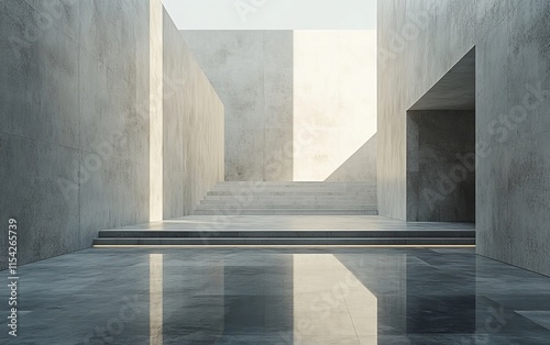 minimalistic design featuring sparse elements and large negative space. Generative AI
