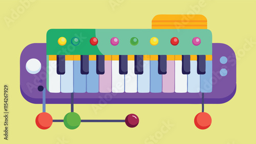 Colorful xylophone with vibrant keys showcasing musical notes suitable for teaching children about music and instruments