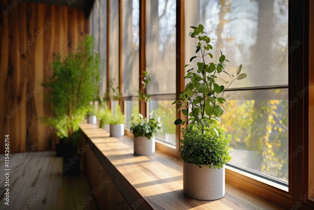 Modern Interior with Luxury Electric Roller Blinds and Hi-Tech Solar Shades