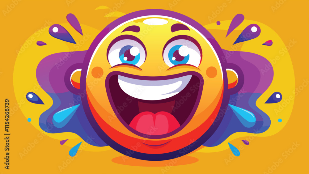 Joyful smiley face with vibrant colors expressing happiness and cheerfulness in a playful design suitable for various creative projects Joyful smiley face with vibrant colors expressing happiness and cheerfulness in a playful design suitable for various creative projects