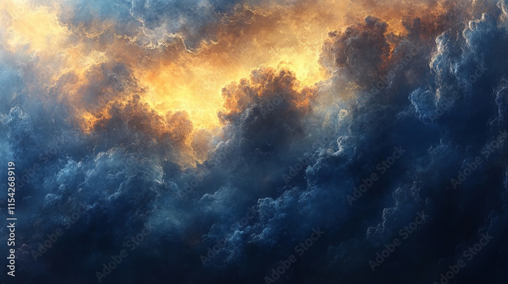 clouds across the canvas with light. Generative AI clouds across the canvas with light. Generative AI