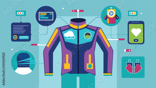 Conceptual design of a futuristic smart jacket integrating technology for enhanced user experience and connectivity in daily activities