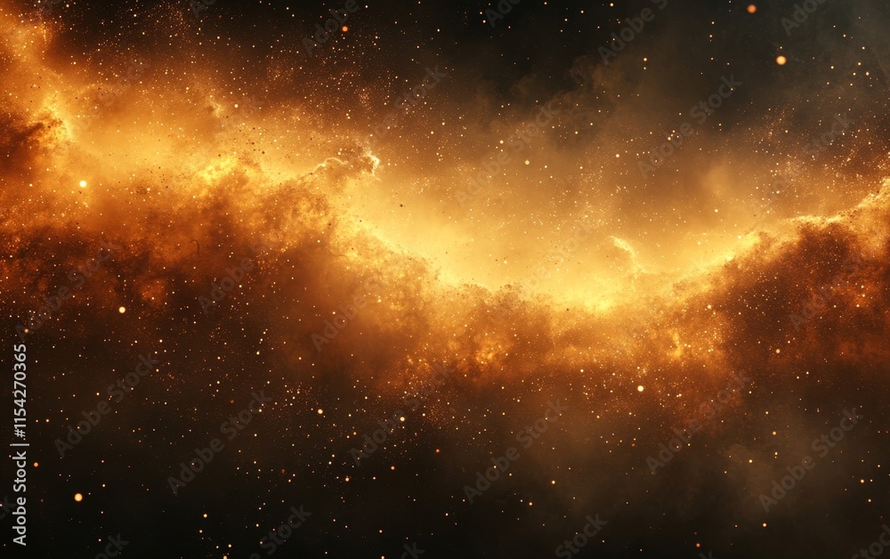 Obraz premium dust drifting through space with elements. Generative AI