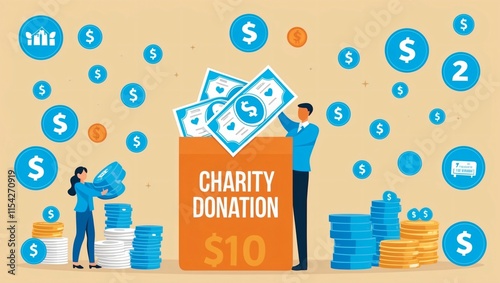 Charity Donation Illustration photo