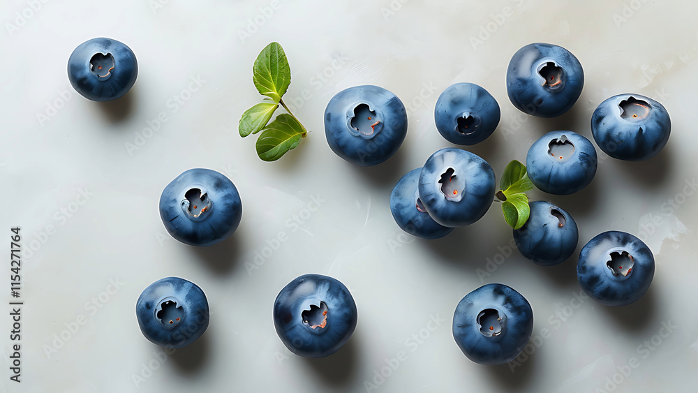 Fresh blueberries on marble background Fresh blueberries on marble background
