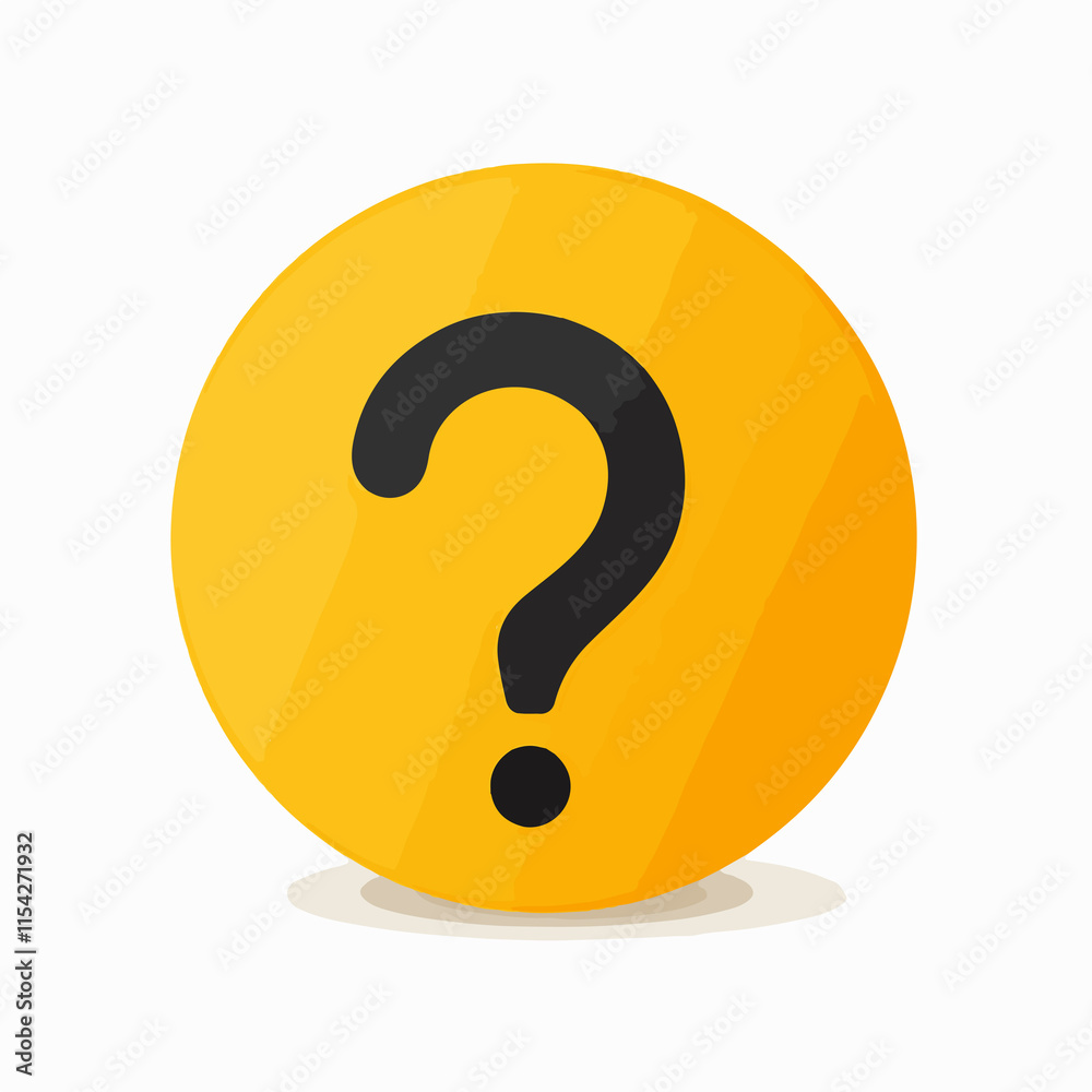 Professional Question Mark Icon Flat Illustration for Help Design Solutions Professional Question Mark Icon Flat Illustration for Help Design Solutions